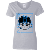 T-Shirts Sport Grey / S Cyber Helmet Rokkuman Women's V-Neck T-Shirt