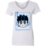 T-Shirts White / S Cyber Helmet Rokkuman Women's V-Neck T-Shirt