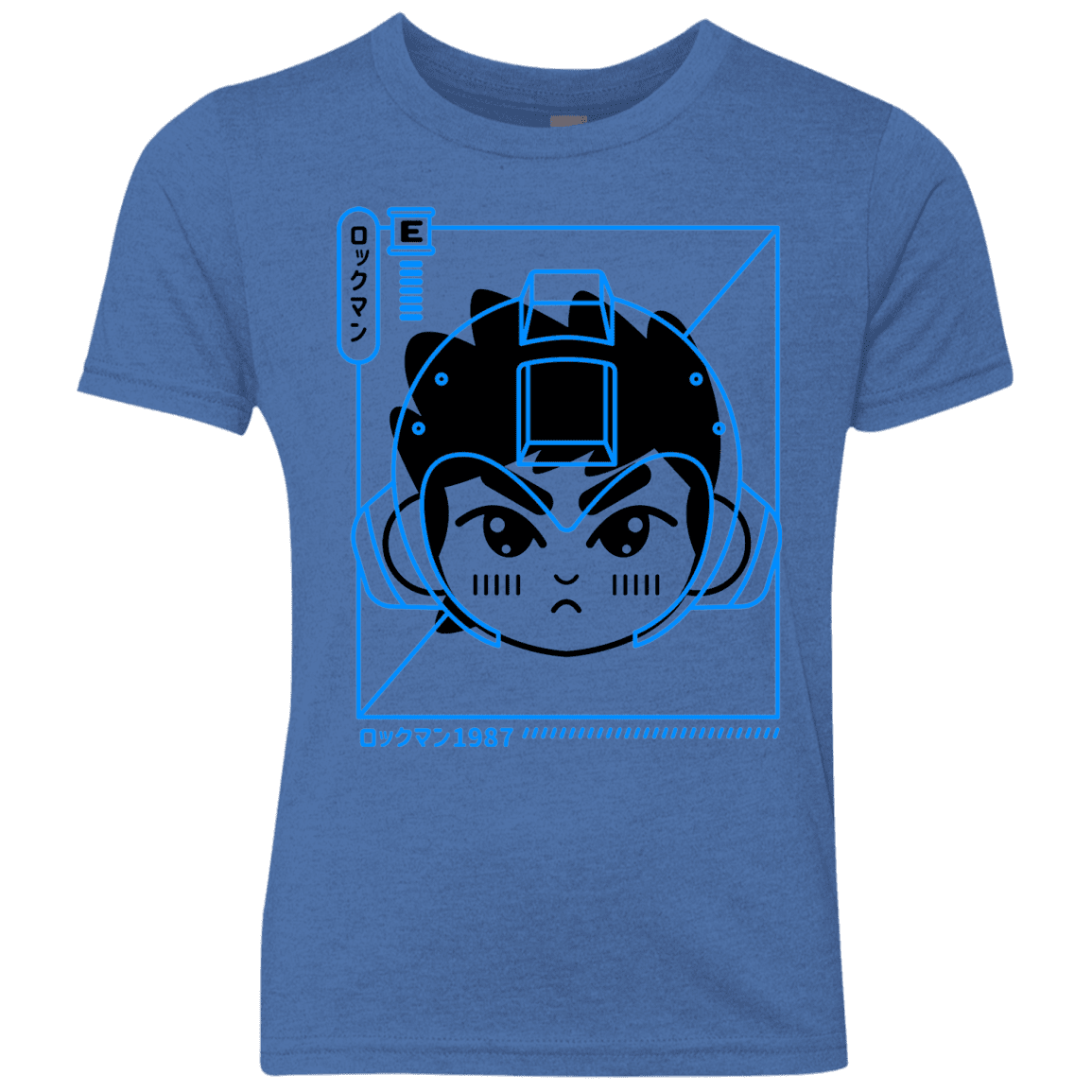 T-Shirts Vintage Royal / YXS Cyber Helmet Rokkuman Youth Triblend T-Shirt