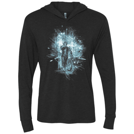 T-Shirts Vintage Black / X-Small Cyber Storm Triblend Long Sleeve Hoodie Tee