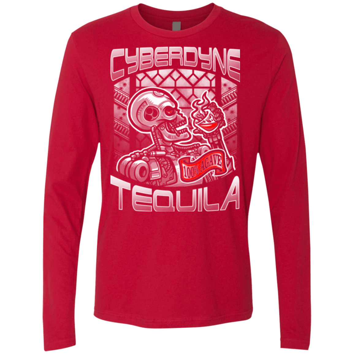 T-Shirts Red / Small Cyberdyne Whiskey Men's Premium Long Sleeve