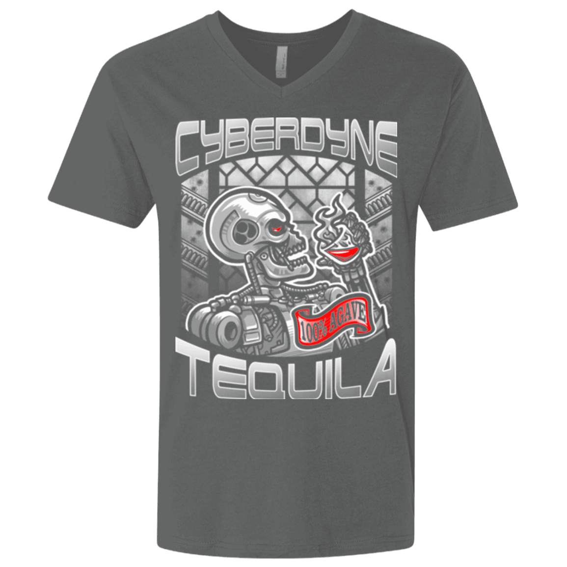 T-Shirts Heavy Metal / X-Small Cyberdyne Whiskey Men's Premium V-Neck