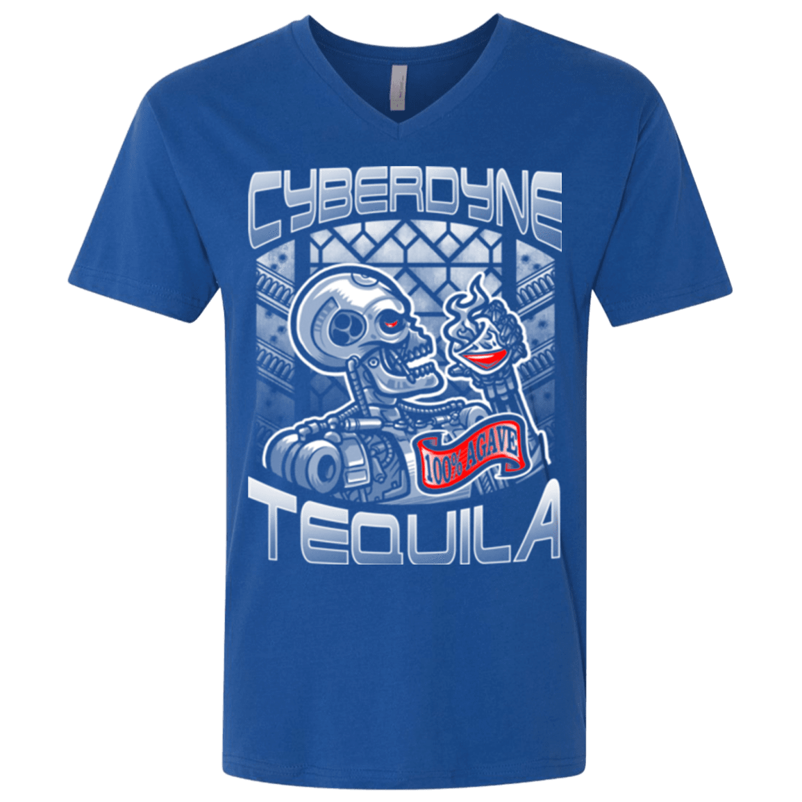 T-Shirts Royal / X-Small Cyberdyne Whiskey Men's Premium V-Neck