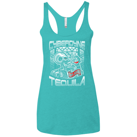 T-Shirts Tahiti Blue / X-Small Cyberdyne Whiskey Women's Triblend Racerback Tank