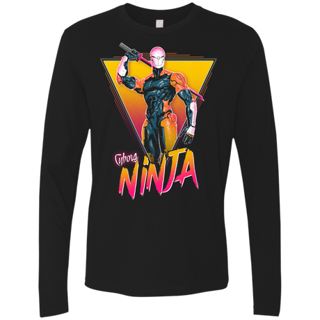 T-Shirts Black / Small Cyborg Ninja Men's Premium Long Sleeve