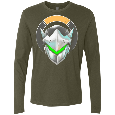 T-Shirts Military Green / Small Cyborg Ninja Men's Premium Long Sleeve