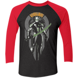 T-Shirts Vintage Black/Vintage Red / X-Small Cyborg Ninja Men's Triblend 3/4 Sleeve