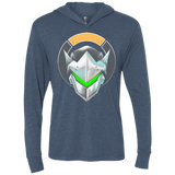 T-Shirts Indigo / X-Small Cyborg Ninja Triblend Long Sleeve Hoodie Tee