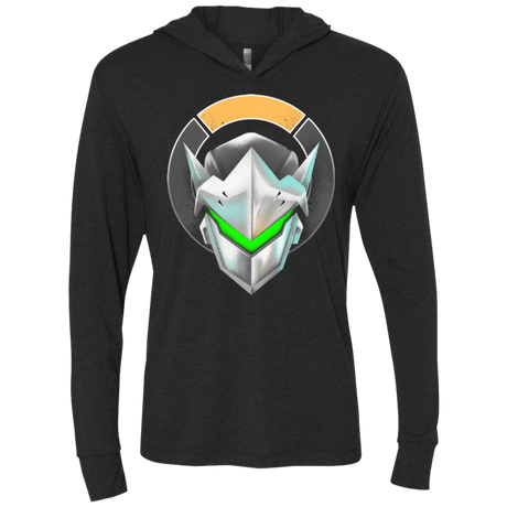 T-Shirts Vintage Black / X-Small Cyborg Ninja Triblend Long Sleeve Hoodie Tee