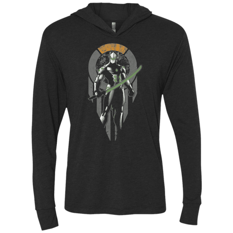 T-Shirts Vintage Black / X-Small Cyborg Ninja Triblend Long Sleeve Hoodie Tee