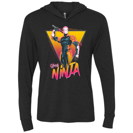 T-Shirts Vintage Black / X-Small Cyborg Ninja Triblend Long Sleeve Hoodie Tee