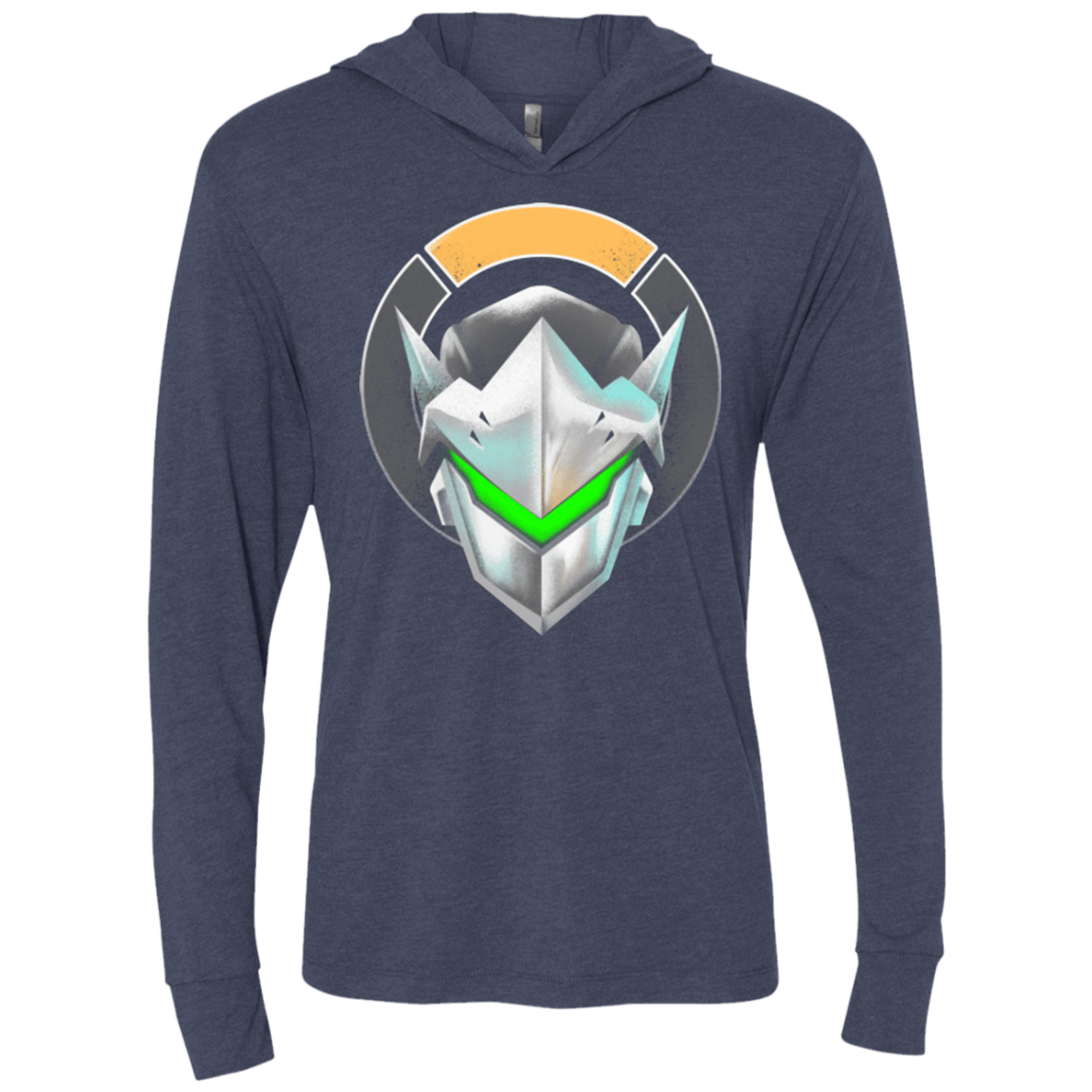 T-Shirts Vintage Navy / X-Small Cyborg Ninja Triblend Long Sleeve Hoodie Tee