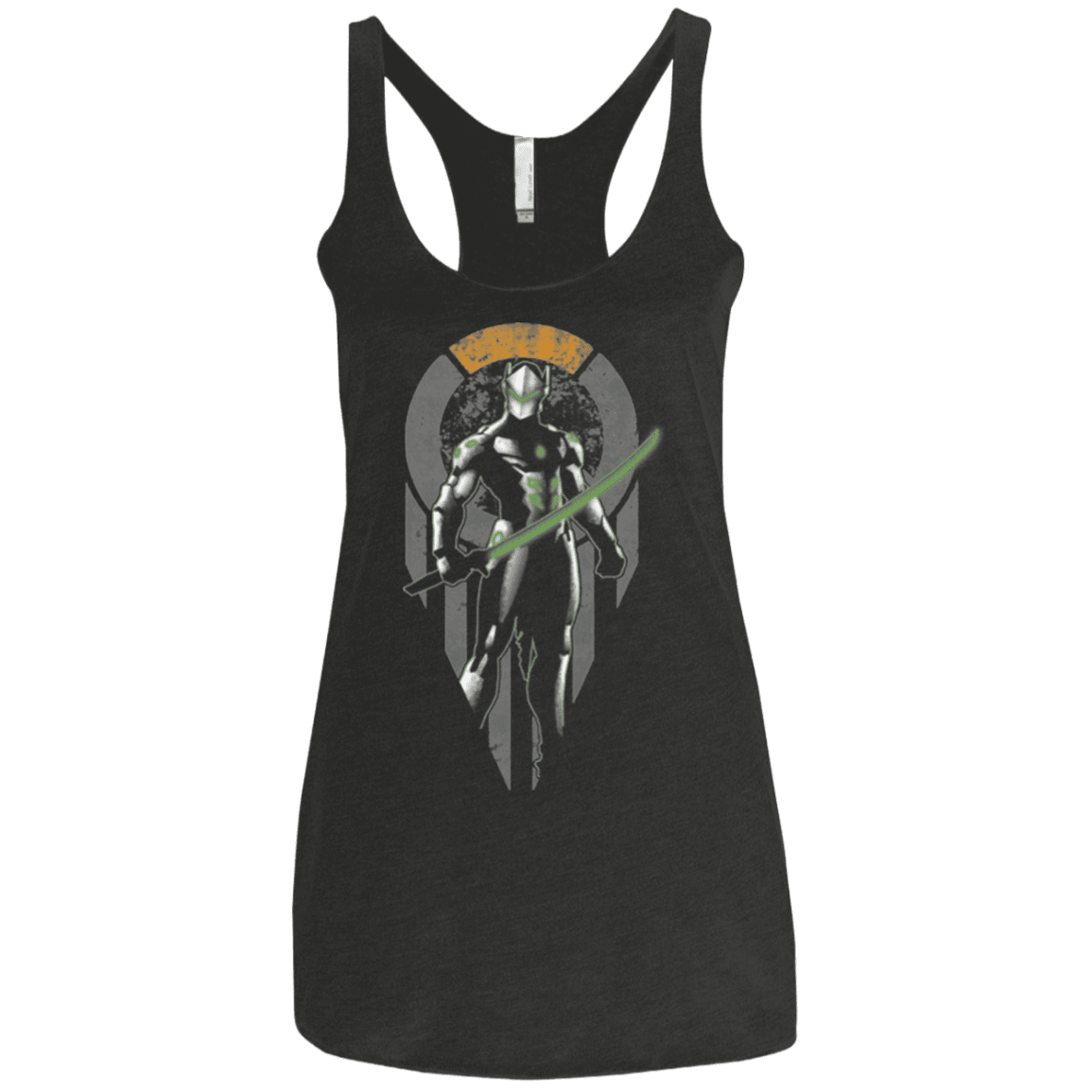 T-Shirts Vintage Black / X-Small Cyborg Ninja Women's Triblend Racerback Tank