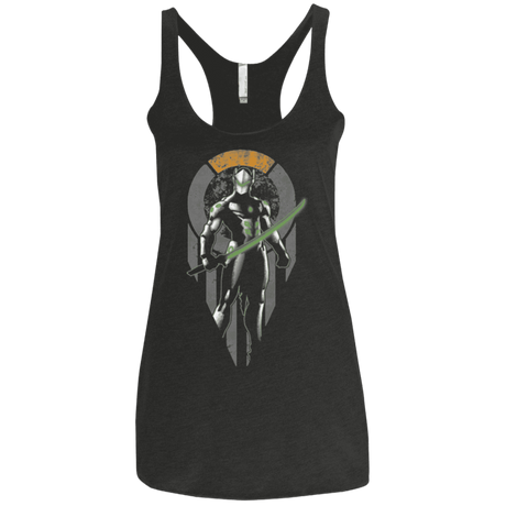 T-Shirts Vintage Black / X-Small Cyborg Ninja Women's Triblend Racerback Tank