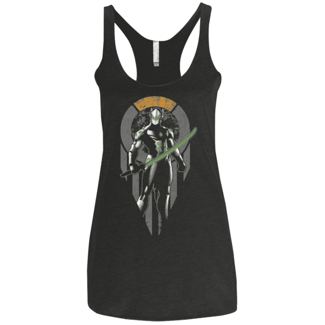 T-Shirts Vintage Black / X-Small Cyborg Ninja Women's Triblend Racerback Tank
