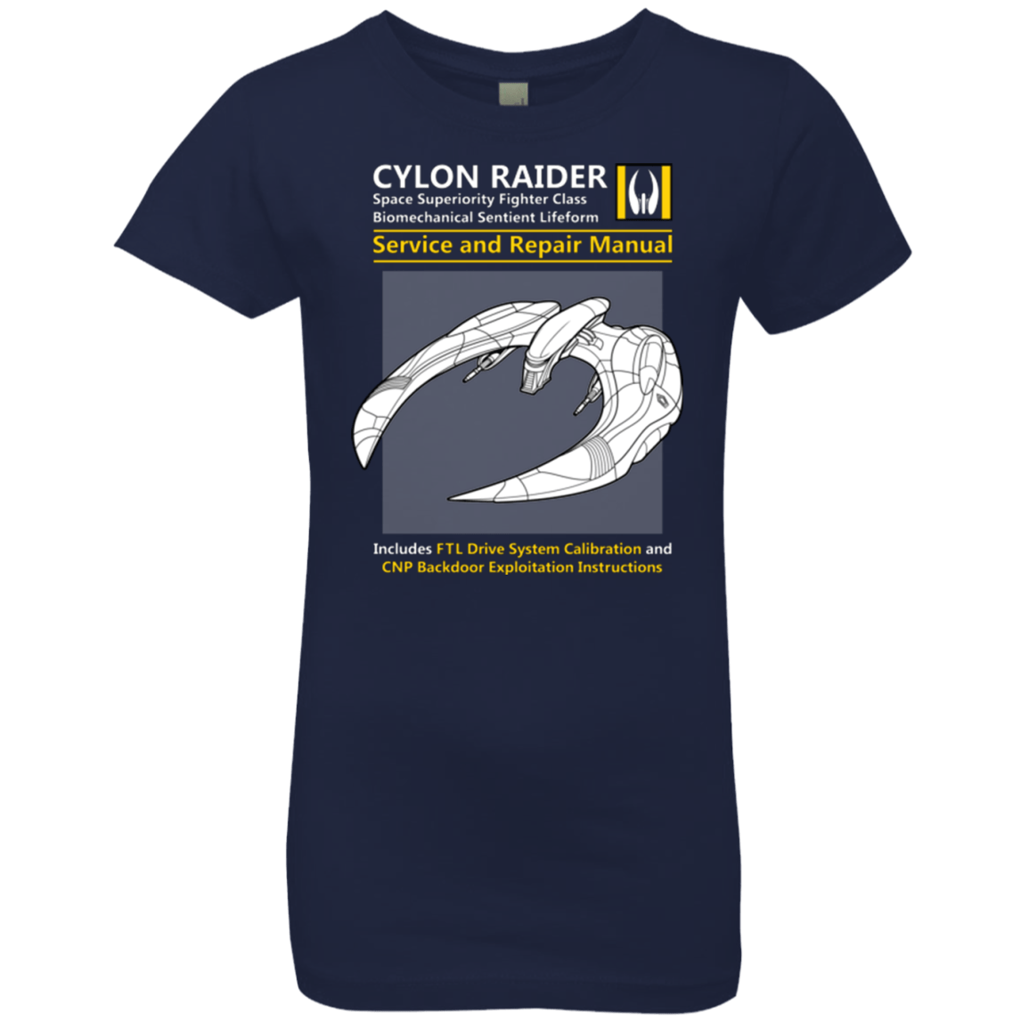 T-Shirts Midnight Navy / YXS CYLON RAIDER SERVICE & REPAIR MANUAL Girls Premium T-Shirt