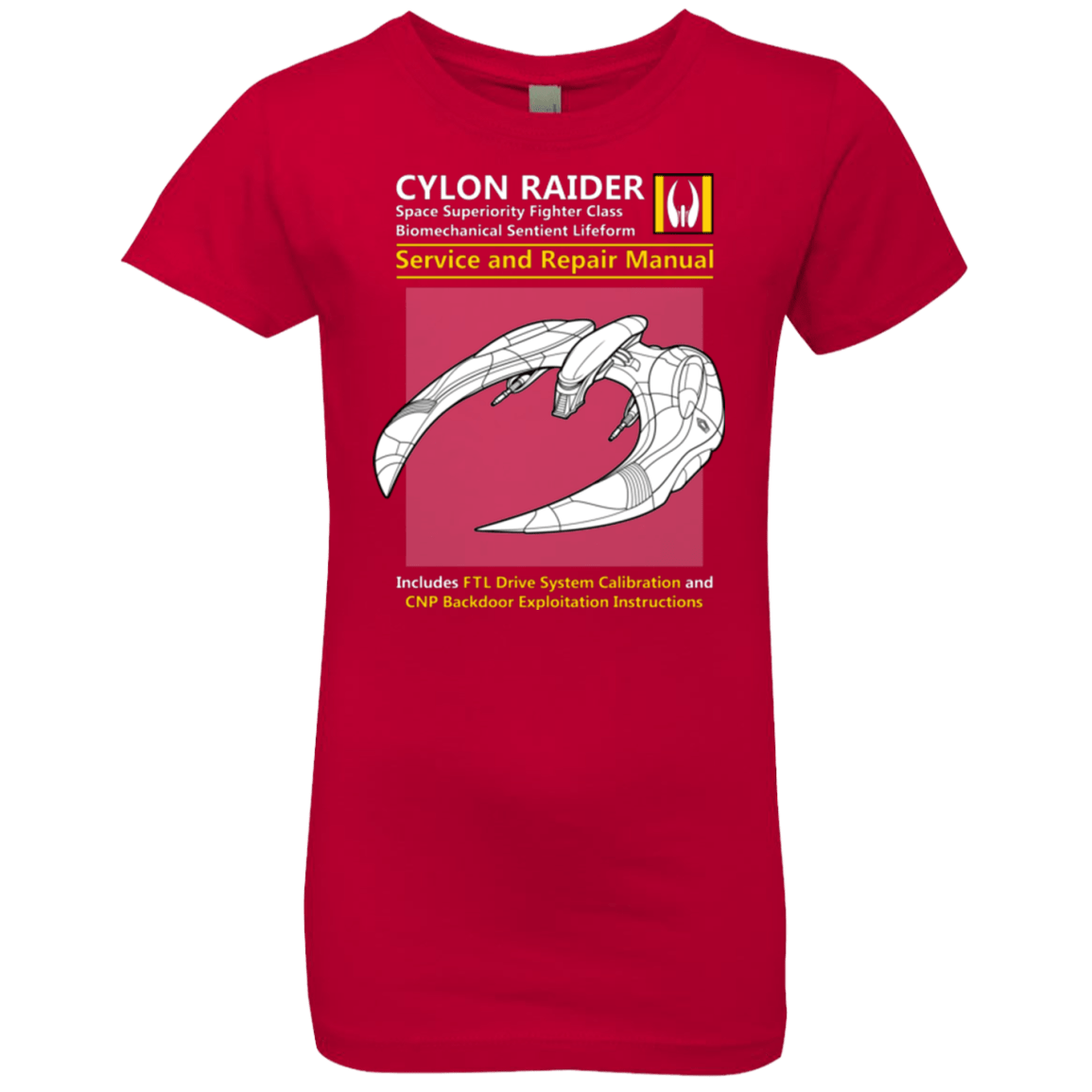 T-Shirts Red / YXS CYLON RAIDER SERVICE & REPAIR MANUAL Girls Premium T-Shirt