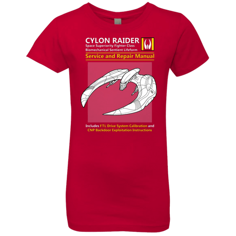 T-Shirts Red / YXS CYLON RAIDER SERVICE & REPAIR MANUAL Girls Premium T-Shirt