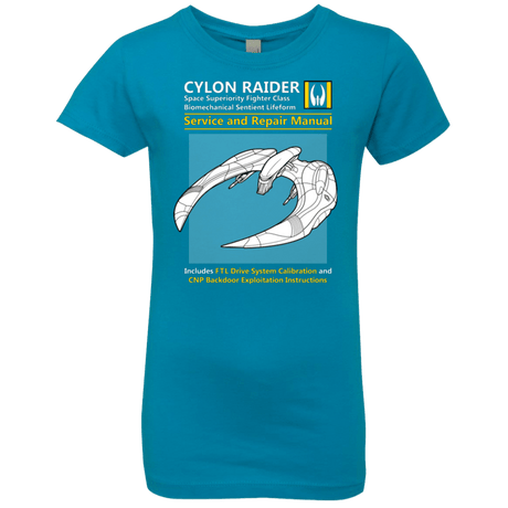 T-Shirts Turquoise / YXS CYLON RAIDER SERVICE & REPAIR MANUAL Girls Premium T-Shirt