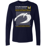 T-Shirts Midnight Navy / Small CYLON RAIDER SERVICE & REPAIR MANUAL Men's Premium Long Sleeve