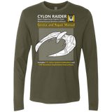 T-Shirts Military Green / Small CYLON RAIDER SERVICE & REPAIR MANUAL Men's Premium Long Sleeve