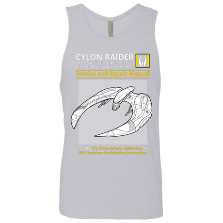 T-Shirts Heather Grey / Small CYLON RAIDER SERVICE & REPAIR MANUAL Men's Premium Tank Top