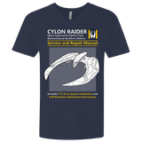 T-Shirts Midnight Navy / X-Small CYLON RAIDER SERVICE & REPAIR MANUAL Men's Premium V-Neck
