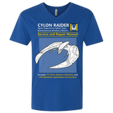 T-Shirts Royal / X-Small CYLON RAIDER SERVICE & REPAIR MANUAL Men's Premium V-Neck