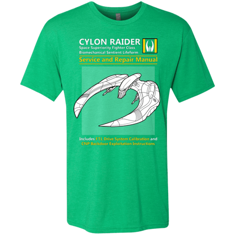 T-Shirts Envy / Small CYLON RAIDER SERVICE & REPAIR MANUAL Men's Triblend T-Shirt