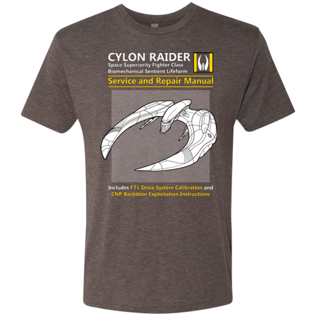 T-Shirts Macchiato / Small CYLON RAIDER SERVICE & REPAIR MANUAL Men's Triblend T-Shirt