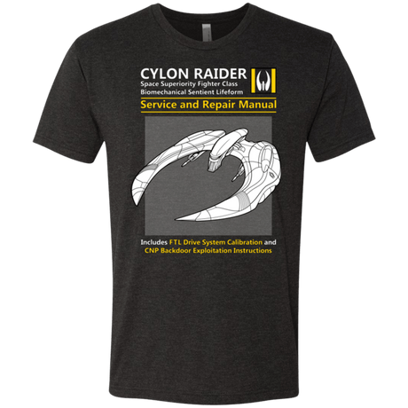 T-Shirts Vintage Black / Small CYLON RAIDER SERVICE & REPAIR MANUAL Men's Triblend T-Shirt