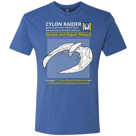 T-Shirts Vintage Royal / Small CYLON RAIDER SERVICE & REPAIR MANUAL Men's Triblend T-Shirt
