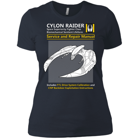 T-Shirts Indigo / X-Small CYLON RAIDER SERVICE & REPAIR MANUAL Women's Premium T-Shirt
