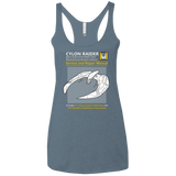 T-Shirts Indigo / X-Small CYLON RAIDER SERVICE & REPAIR MANUAL Women's Triblend Racerback Tank