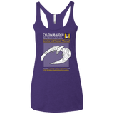 T-Shirts Purple / X-Small CYLON RAIDER SERVICE & REPAIR MANUAL Women's Triblend Racerback Tank