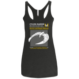 T-Shirts Vintage Black / X-Small CYLON RAIDER SERVICE & REPAIR MANUAL Women's Triblend Racerback Tank