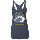 T-Shirts Vintage Navy / X-Small CYLON RAIDER SERVICE & REPAIR MANUAL Women's Triblend Racerback Tank