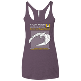 T-Shirts Vintage Purple / X-Small CYLON RAIDER SERVICE & REPAIR MANUAL Women's Triblend Racerback Tank