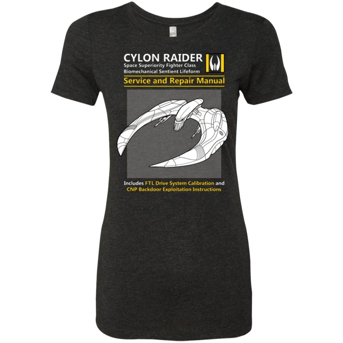 T-Shirts Vintage Black / Small CYLON RAIDER SERVICE & REPAIR MANUAL Women's Triblend T-Shirt
