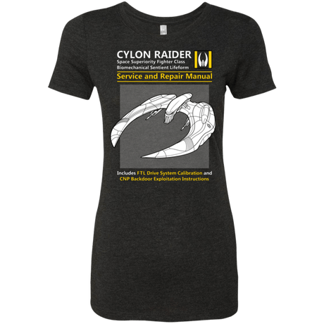 T-Shirts Vintage Black / Small CYLON RAIDER SERVICE & REPAIR MANUAL Women's Triblend T-Shirt
