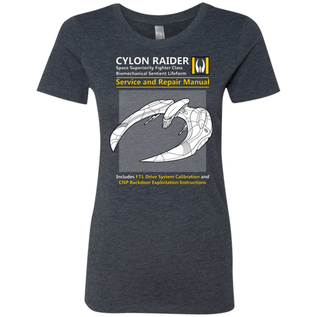T-Shirts Vintage Navy / Small CYLON RAIDER SERVICE & REPAIR MANUAL Women's Triblend T-Shirt