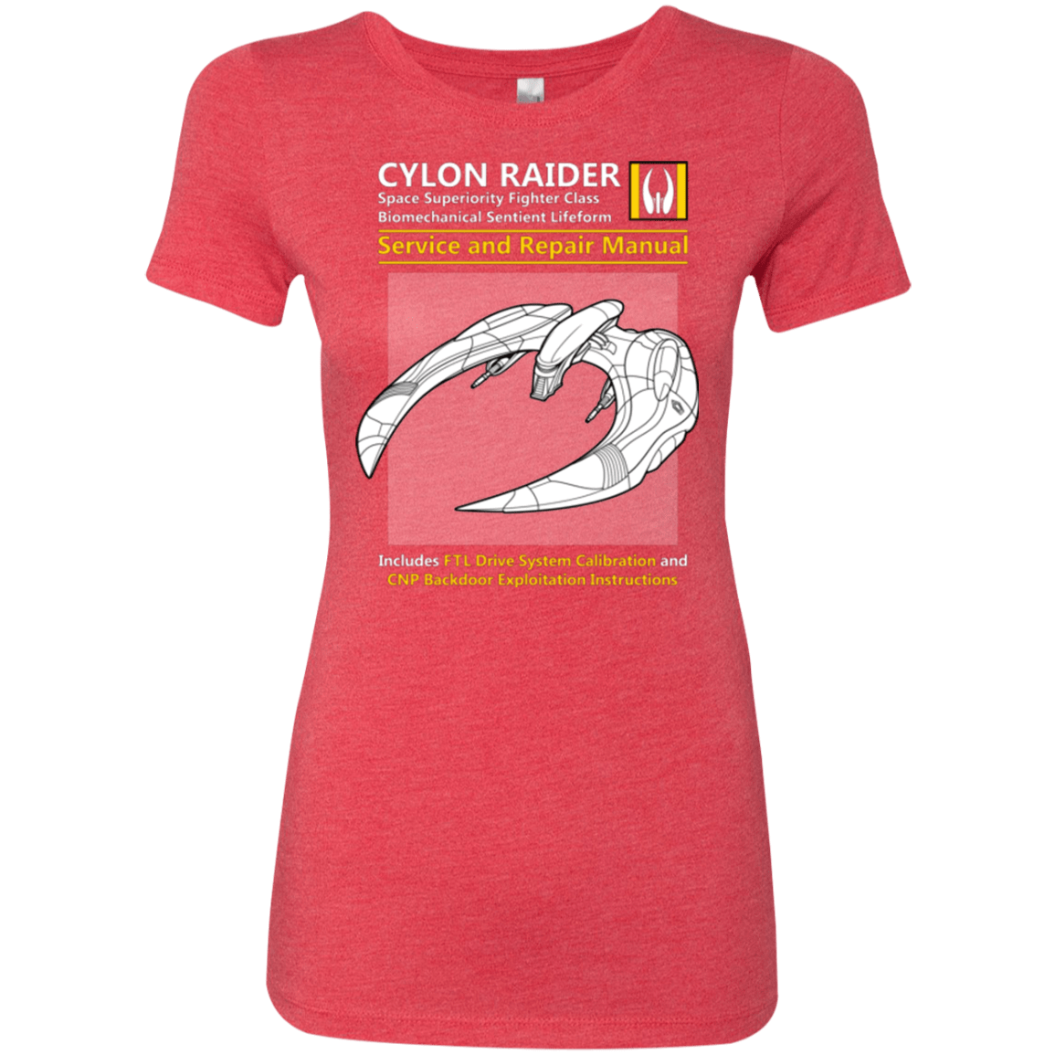 T-Shirts Vintage Red / Small CYLON RAIDER SERVICE & REPAIR MANUAL Women's Triblend T-Shirt