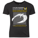 T-Shirts Vintage Black / YXS CYLON RAIDER SERVICE & REPAIR MANUAL Youth Triblend T-Shirt
