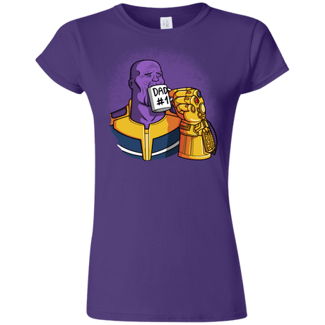 T-Shirts Purple / S Dad 1 Junior Slimmer-Fit T-Shirt