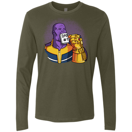 T-Shirts Military Green / S Dad 1 Men's Premium Long Sleeve