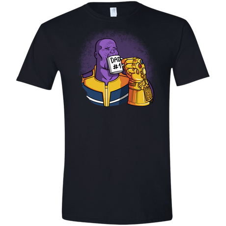 T-Shirts Black / X-Small Dad 1 Men's Semi-Fitted Softstyle