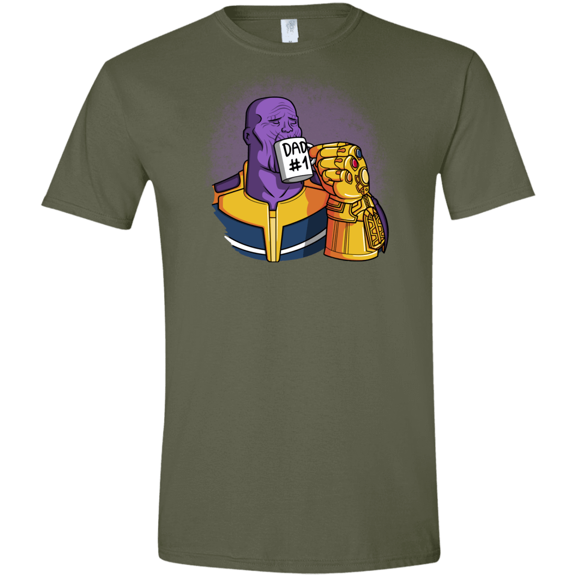 T-Shirts Military Green / S Dad 1 Men's Semi-Fitted Softstyle