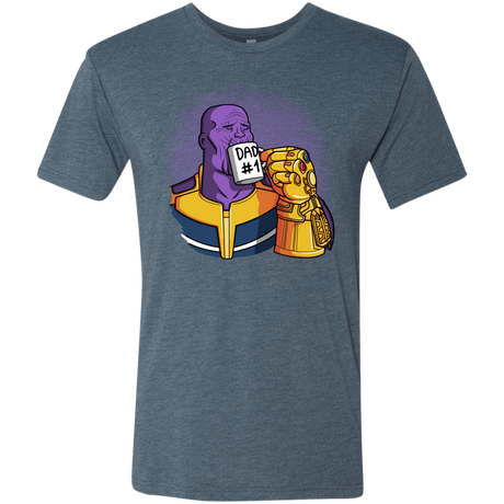 T-Shirts Indigo / S Dad 1 Men's Triblend T-Shirt