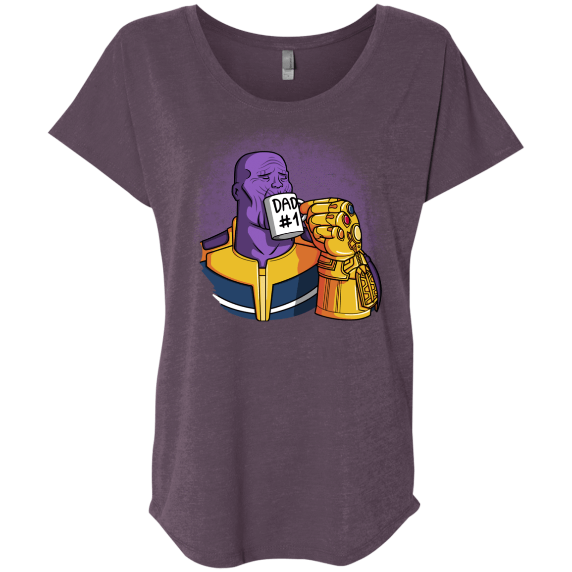 T-Shirts Vintage Purple / X-Small Dad 1 Triblend Dolman Sleeve