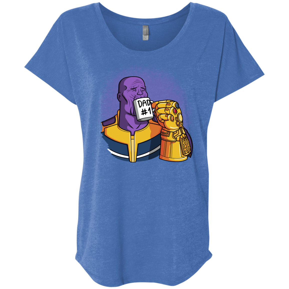 T-Shirts Vintage Royal / X-Small Dad 1 Triblend Dolman Sleeve